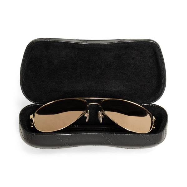 Chanel Aviator Denim Stem Sunglasses