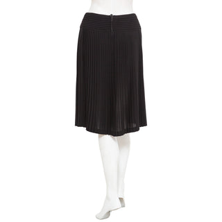Black Silk Pleated Skirt