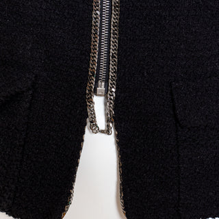 2011 Black Cotton-Blend Chain Jacket