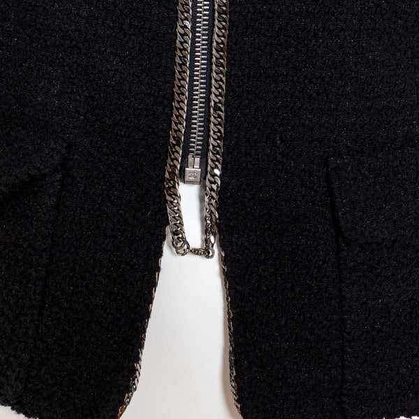 Chanel Black Boucle Chain Jacket