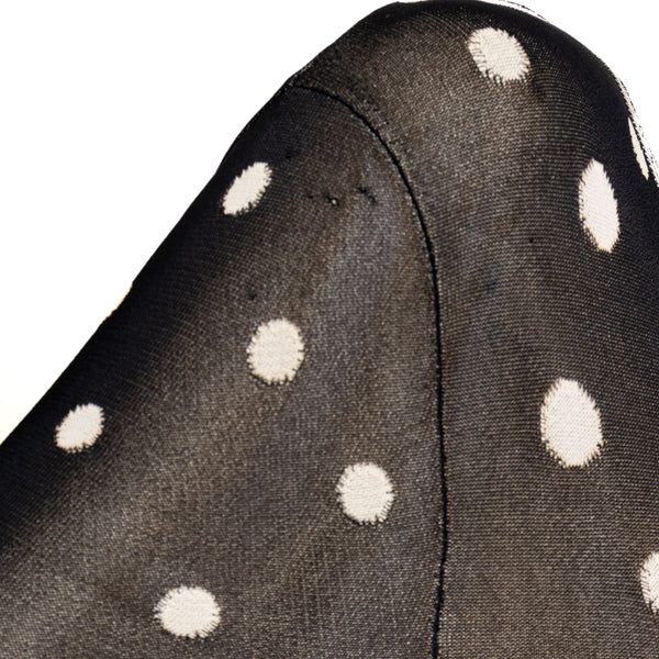 Chanel 2002 Knit Polka Dot and Camellia Patterned Cardigan