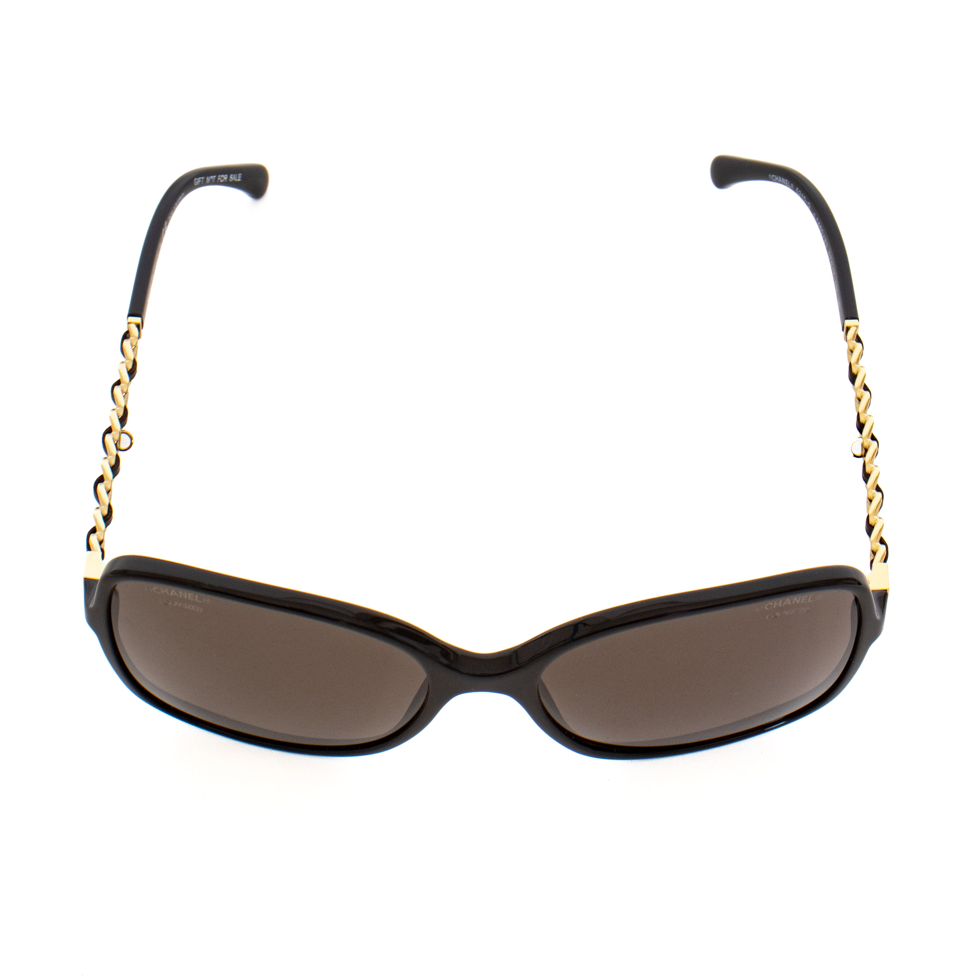Pre-owned Chanel Womens Gold Square Sunglasses