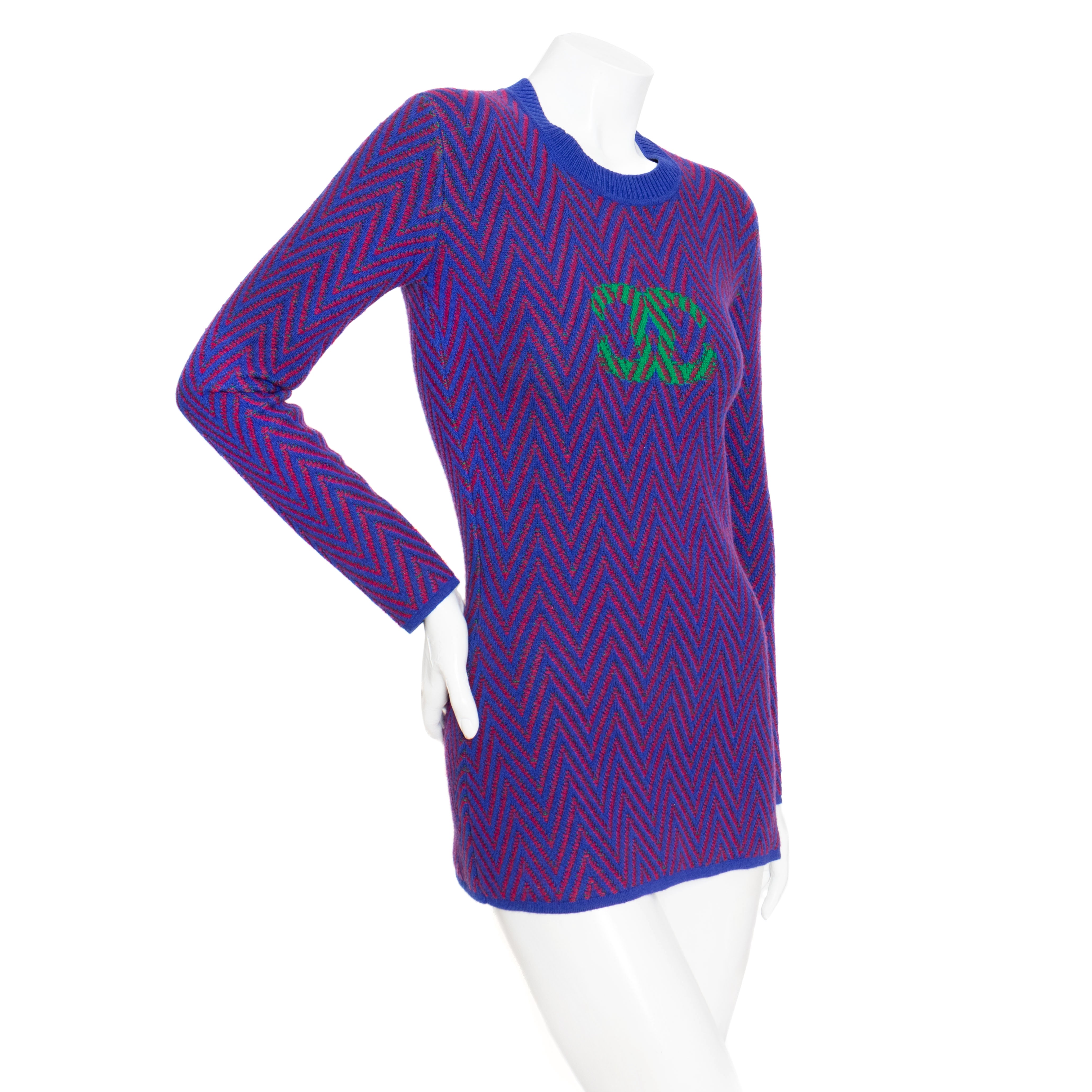 CC Chevron Knit Sweater Dress – Decades Inc.