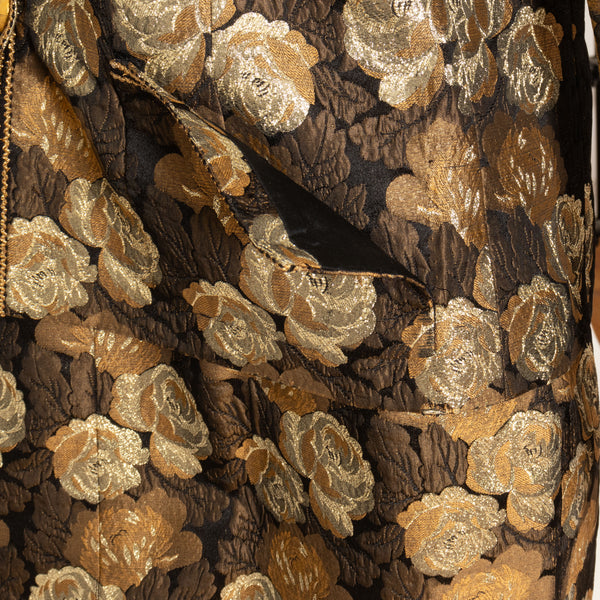 Chanel Rose Pattern Brocade Jacket and Skirt 2-Piece Set