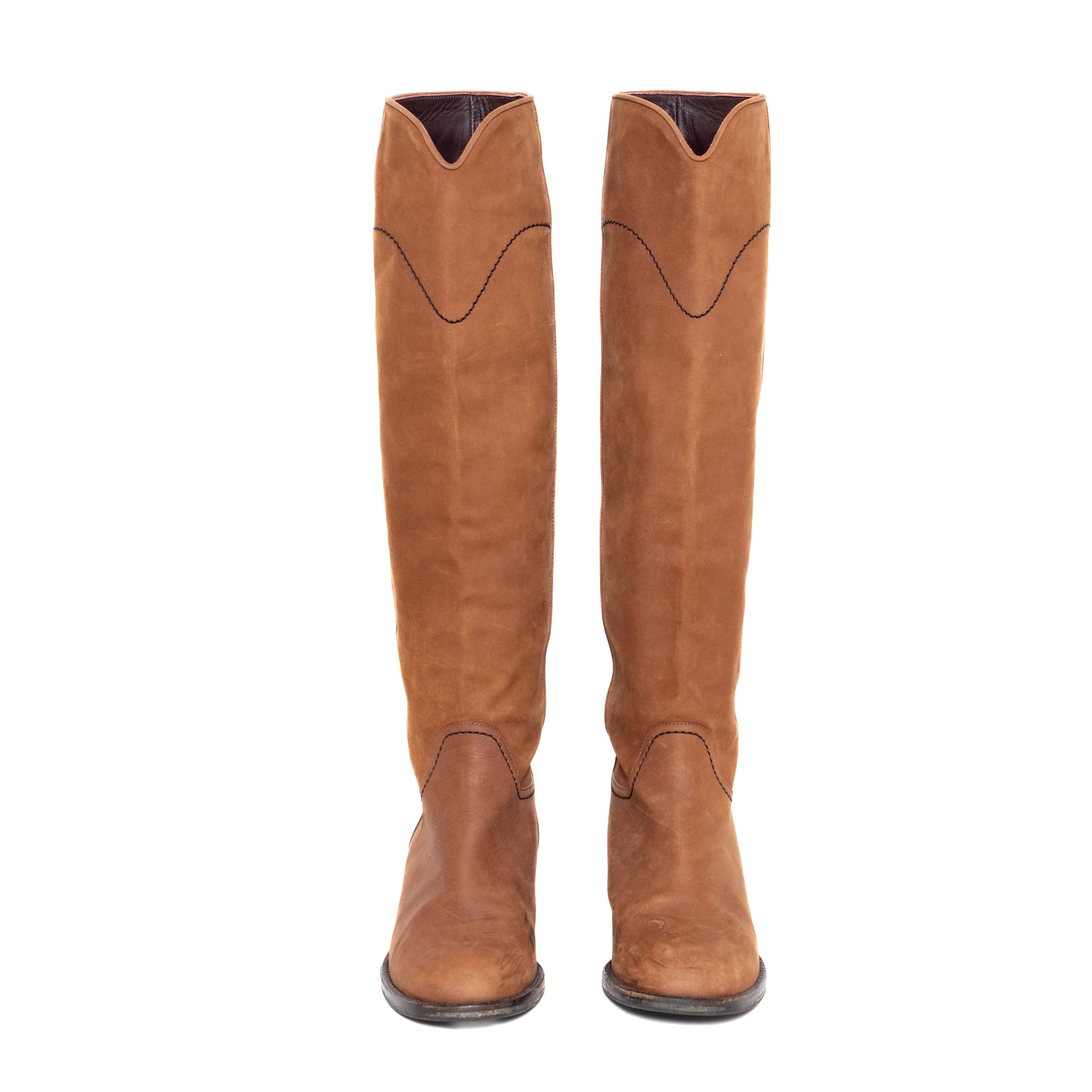 Brown Leather Riding Boots 36.5