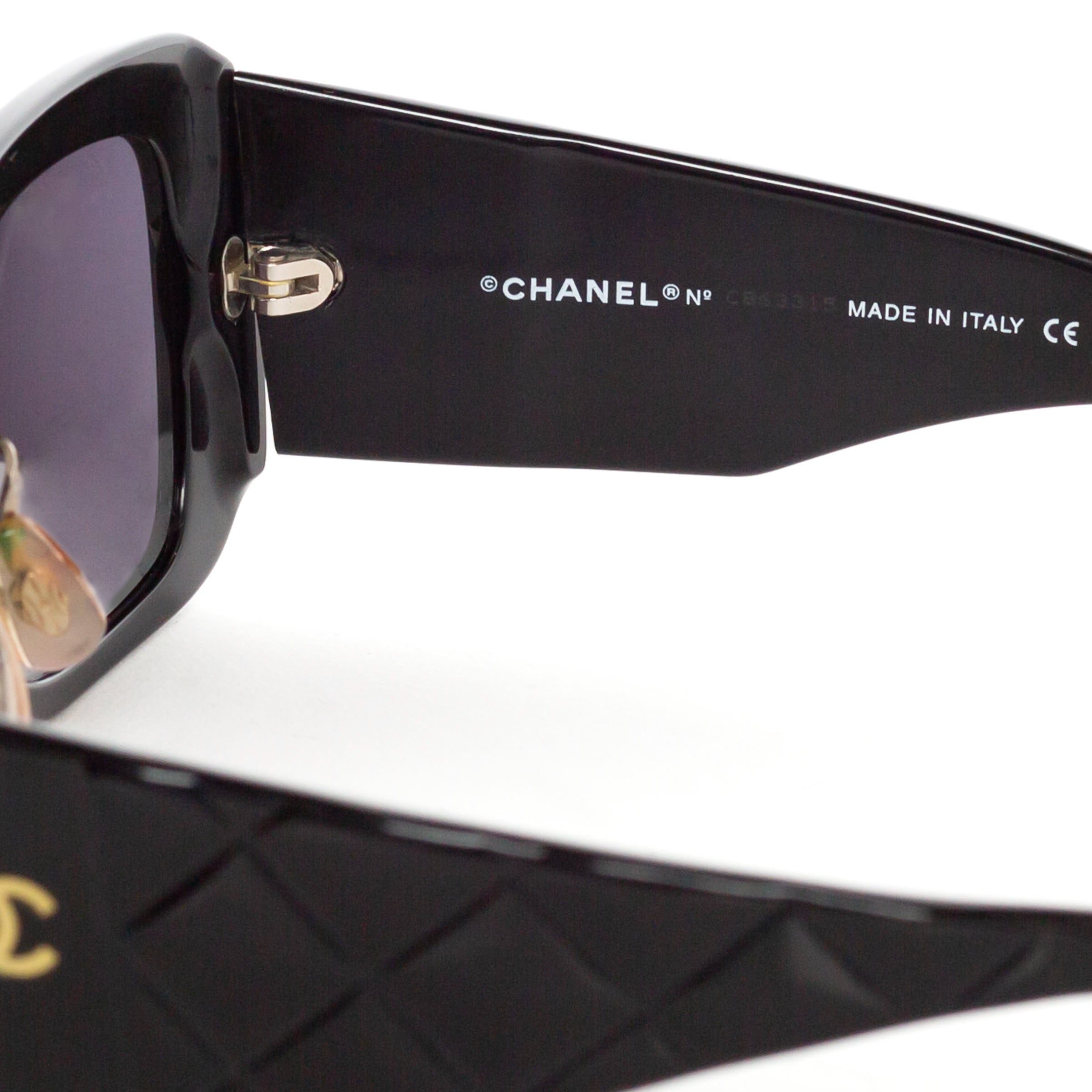 Sunglasses: Rectangle Sunglasses, acetate & tweed — Fashion | CHANEL