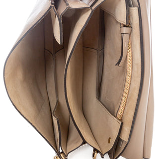 Medium Faye Motty Grey Suede and Leather Shoulder Bag