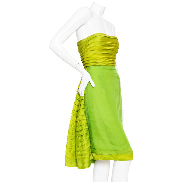 Christian Dior SS07 Green Silk Cocktail Dress