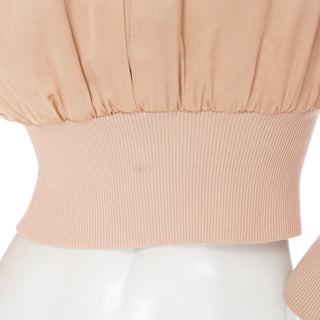 1990s Blush Zip Crop Bomber Jacket