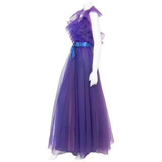 1972 Haute Couture Silk Organza Halter Gown