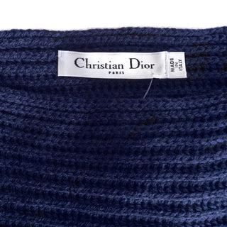 Navy Blue Cashmere Short Sleeve Dolman Sweater