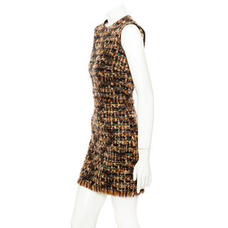 Multicolored Wool Tweed Mini Sheath Dress