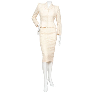 996 Ivory Broderie Anglaise Skirt Suit