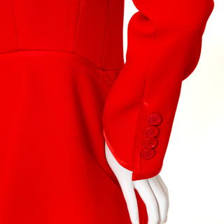 Red Wool Peplum Jacket