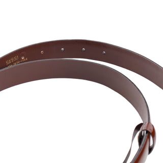 1990s Brown and Gold-Tone G Buckle Belt