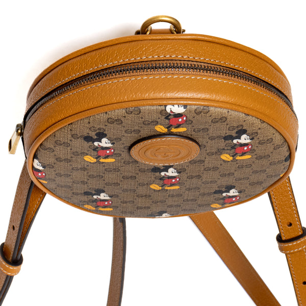 Gucci x Disney GG Supreme Mickey Mouse Round Backpack