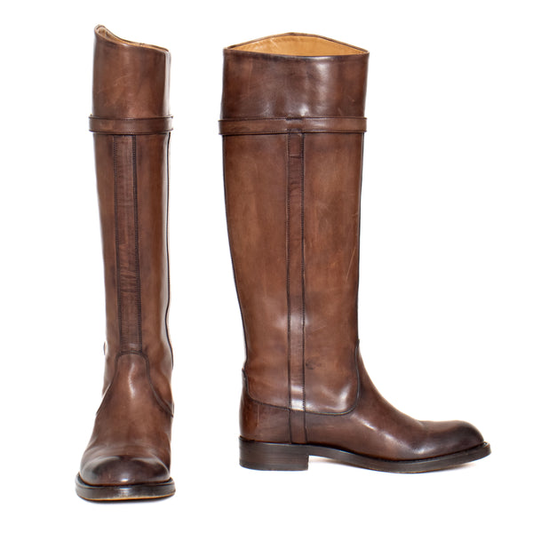 Gucci Dark Brown Leather Riding Boots