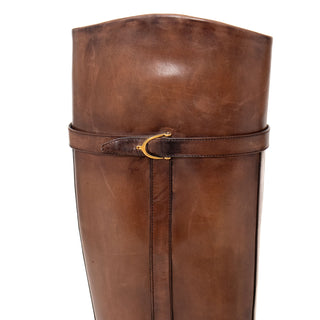 Dark Brown Leather Riding Boots 37