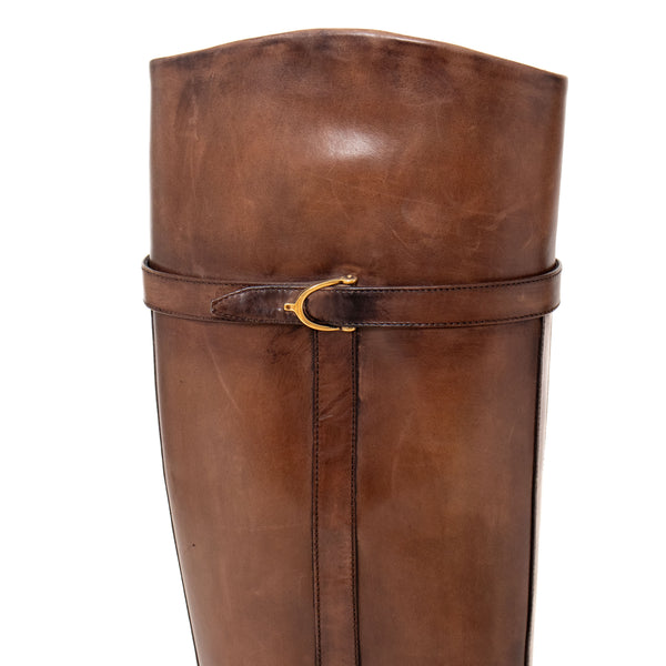 Gucci Dark Brown Leather Riding Boots