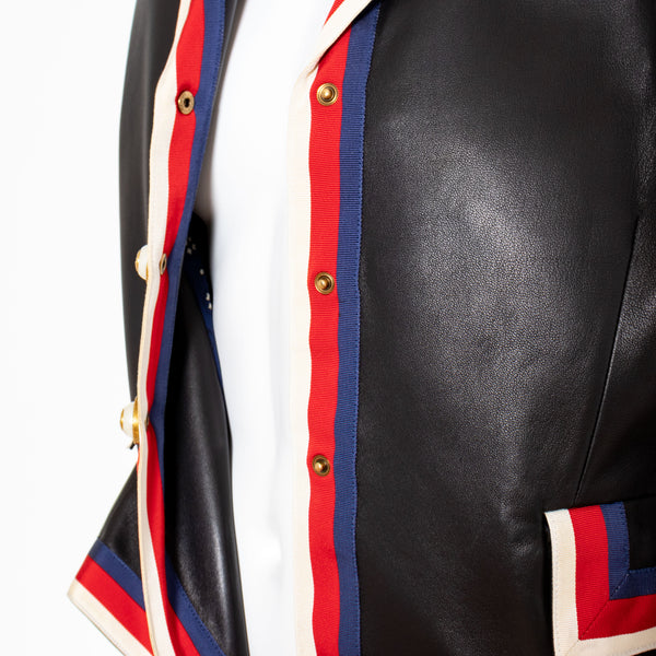Gucci Blind For Love Leather Blazer