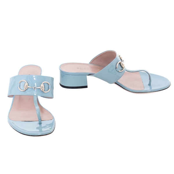 Gucci Horsebit Patent Sandals