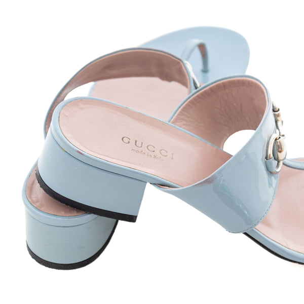 Gucci Horsebit Patent Sandals