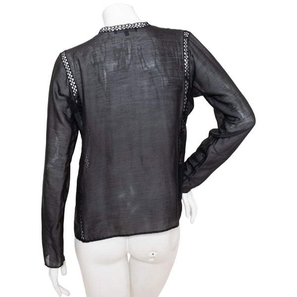 Gucci Semi-Sheer Cotton Tunic Top