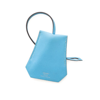 Celeste Blue Swift Leather Clochette Narcisse Bag Charm