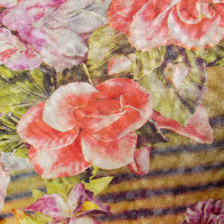 1990s Floral Print Soleil Mesh Top