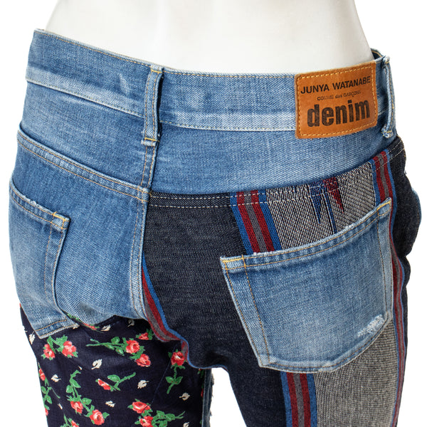 Junya Watanabe Comme des Garçon Fringed Patchwork Jeans