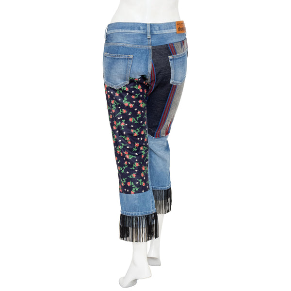 Junya Watanabe Comme des Garçon Fringed Patchwork Jeans