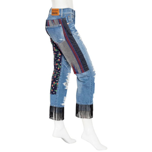 Junya Watanabe Comme des Garçon Fringed Patchwork Jeans