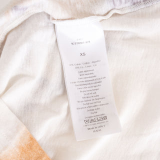 Off White Cotton-Linen Kaleidiorscopic Tie-Dye Print T-Shirt