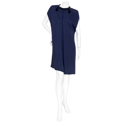 Lanvin Blue Rope Trim Dress