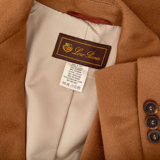 Brown Cashmere Notch Lapel Single-Breasted Coat