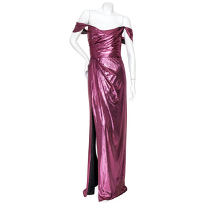 Marchesa Notte Pink Lamé Gown