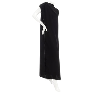 1997 Black Wool Deconstructed Dress
