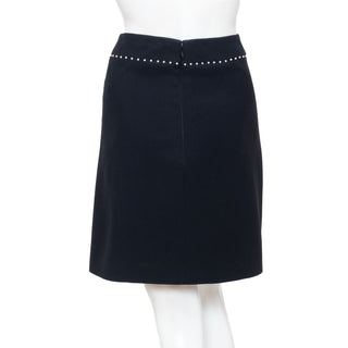 Black and Pearl Trim Skirt