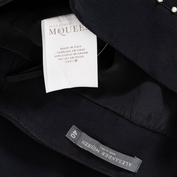 Alexander McQueen Black Pearl Accent Skirt