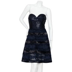 Oscar de la Renta Strapless Beaded Dress