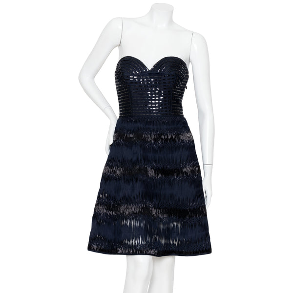 Oscar de la Renta Strapless Beaded Dress