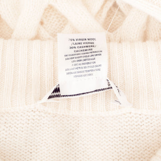 Ivory Wool-Cashmere Open-Knit Sweater