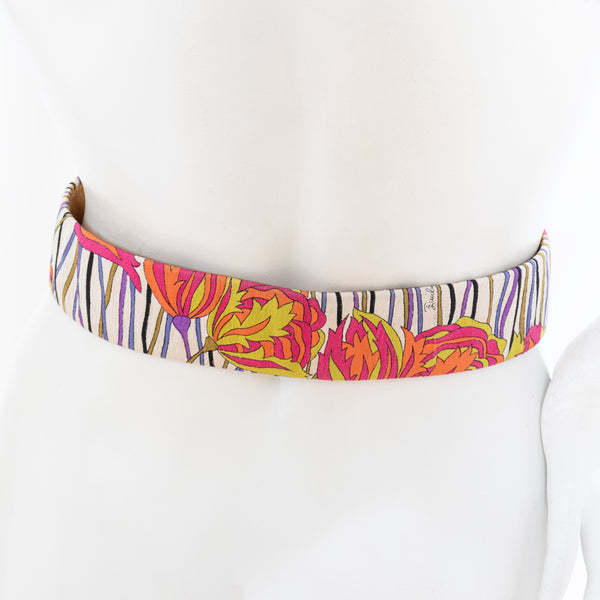 Vintage Pucci Floral Print Belt