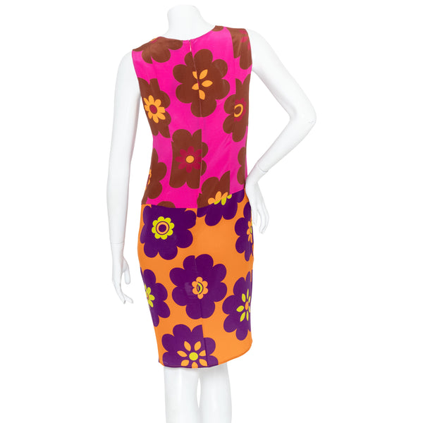 Aspesi Silk Floral Print Shift Dress