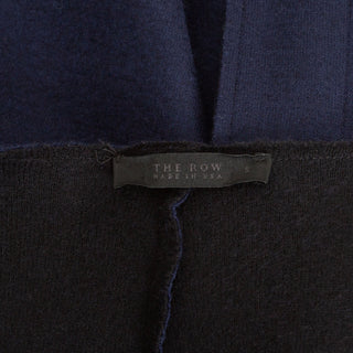 Navy and Black Wool Double-Face Belted Coat