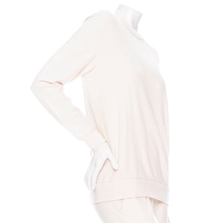 Cream Wool-Cotton Pullover Sweater and Lounge Pants Set