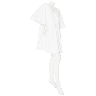 Lianne White Cotton V-Neck Tent Dress