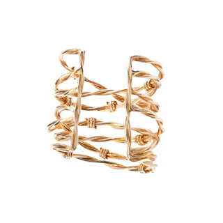 Gold Vermeil Barbed Wire Cuff Bracelet