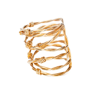 Gold Vermeil Barbed Wire Cuff Bracelet