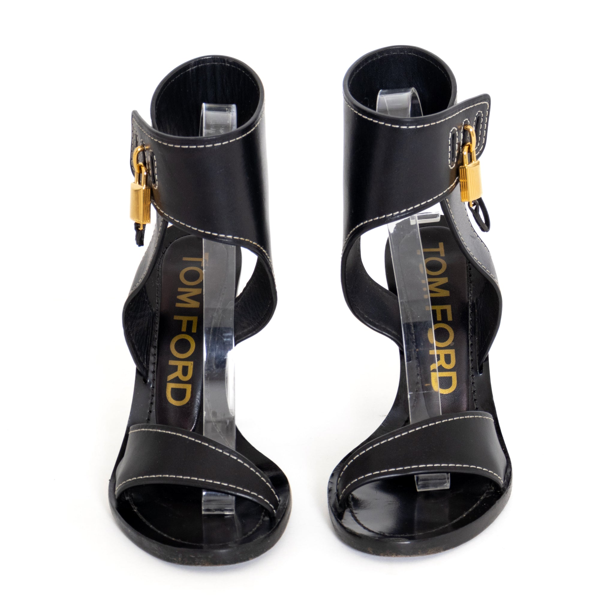 Tom Ford Padlock Block Heel Sandals